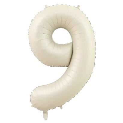 9- RAKAM 34 İNC KREM RENK BALON 76 CM