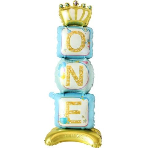 AYAKLI ONE MAVİ FOLYO BALON 34*108