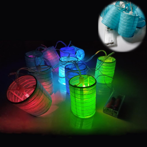 2MT 2 PİLLİ SARKIT MAVİ FENER RGB LED KAĞIT SÜS