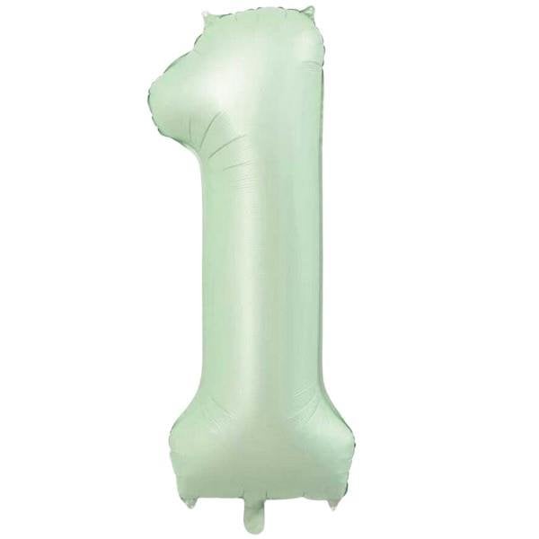 1- RAKAM 16 İNC RETRO YEŞİL RENK BALON 36 CM