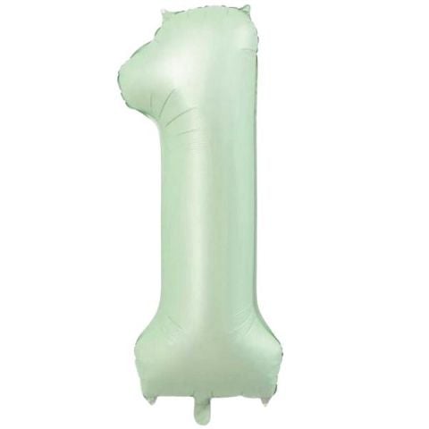 1- RAKAM 16 İNC RETRO YEŞİL RENK BALON 36 CM