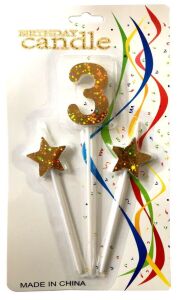 ÇUBUKLU YILDIZLI  3 RAKAM GOLD MUM PK:12