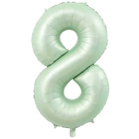 8- RAKAM 16 İNC RETRO YEŞİL RENK BALON 36 CM