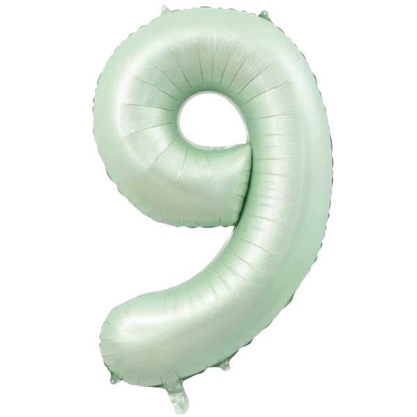 9- RAKAM 16 İNC RETRO YEŞİL RENK BALON 36 CM