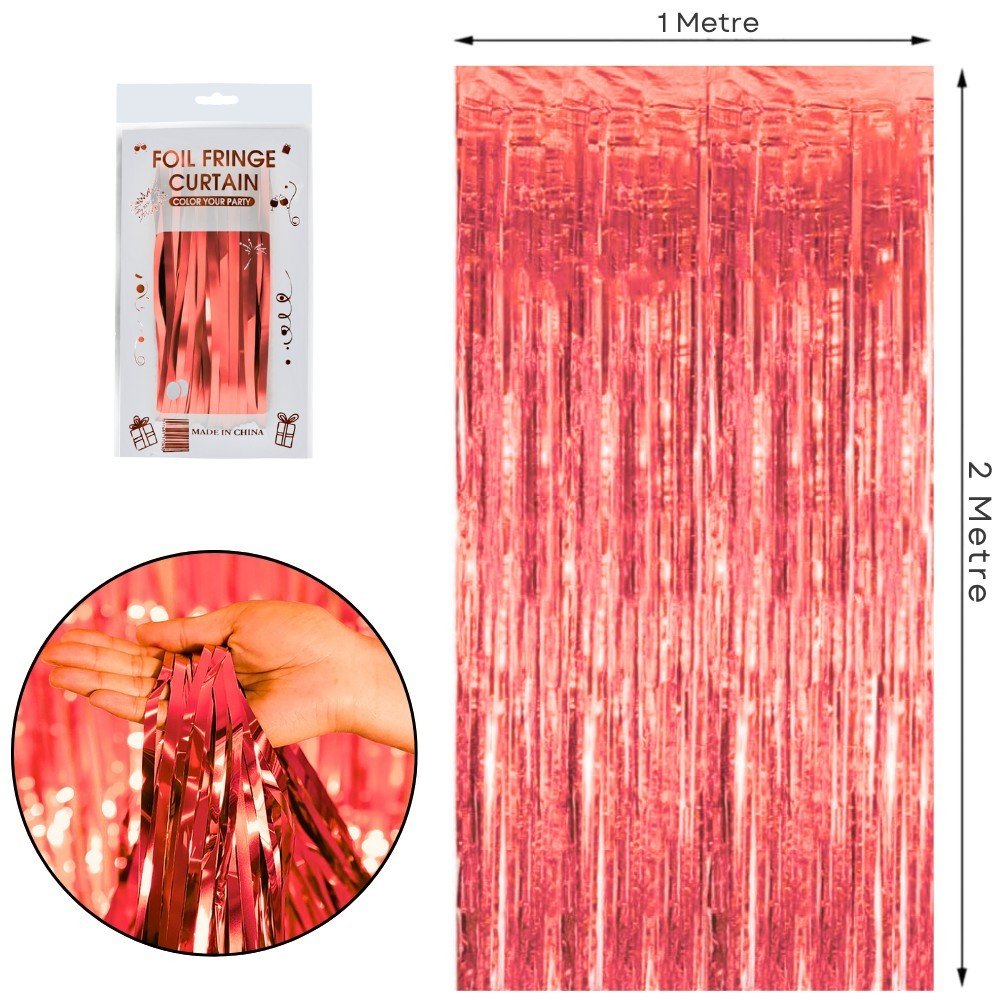 İTHAL METALİZE KIRMIZI ARKA PLAN PERDESİ 2*1m