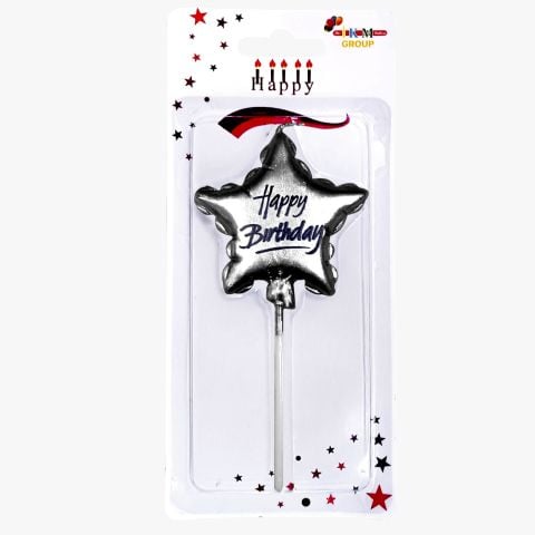 HAPPY BİRTHDAY YILDIZ GÜMÜŞ MUM PK:12 KL:480