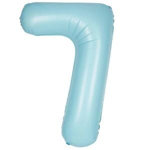 7- RAKAM 16 İNC RETRO MAVİ RENK BALON 36 CM