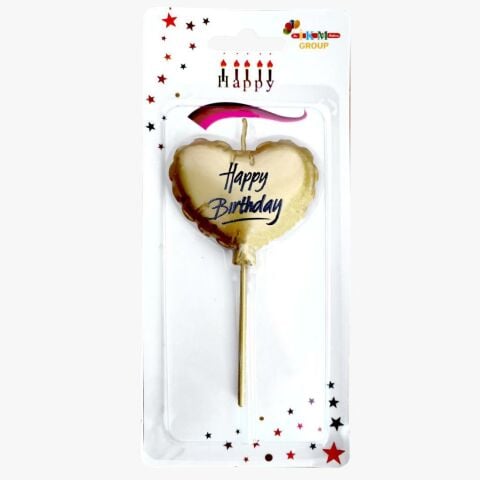 HAPPY BİRTHDAY KALP GOLD MUM PK:12 KL:480