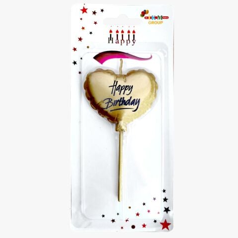 HAPPY BİRTHDAY KALP GOLD MUM PK:12 KL:480