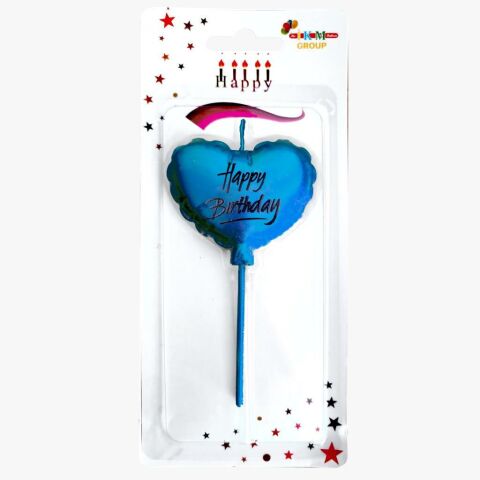 HAPPY BİRTHDAY KALP MAVİ MUM PK:12 KL:480