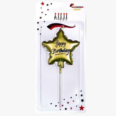 HAPPY BİRTHDAY YILDIZ GOLD MUM PK:12 KL:480