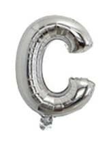 C- HARF 32 İNC GÜMÜŞ RENK BALON 76 CM
