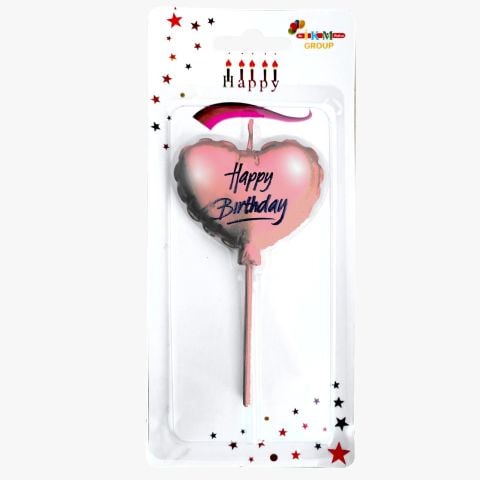 HAPPY BİRTHDAY KALP ROSEGOLD MUM PK:12 KL:480