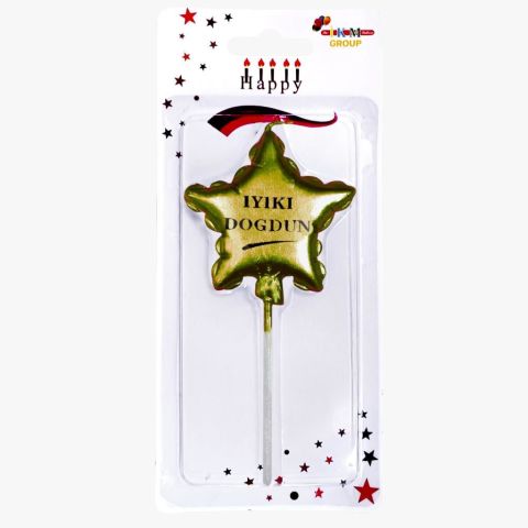 İYİKİ DOĞDUN YILDIZ GOLD MUM PK:12 KL:480