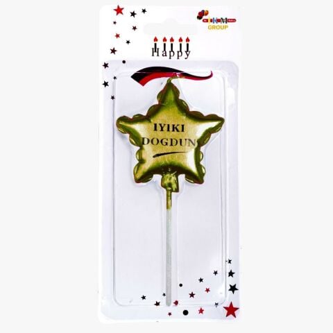 İYİKİ DOĞDUN YILDIZ GOLD MUM PK:12 KL:480