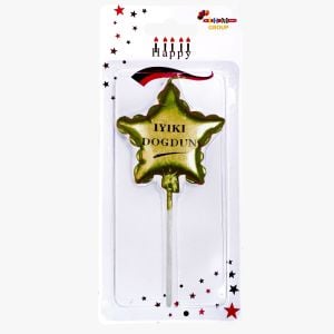 İYİKİ DOĞDUN YILDIZ GOLD MUM PK:12 KL:480