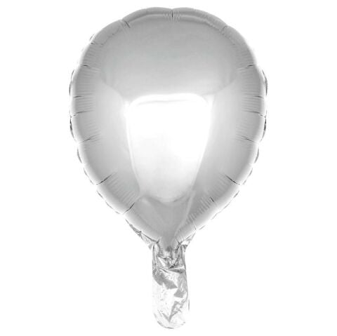 24 İNC LATEKS ŞEKİLLİ GÜMÜŞ RENK FOLYO BALON