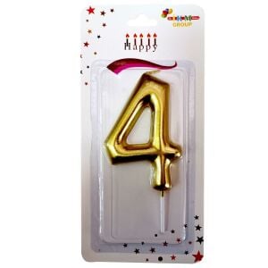 BÜYÜK BOY 4 RAKAM GOLD  MUM 13,5CM PK:24 KL:600