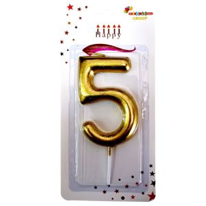 BÜYÜK BOY 5 RAKAM GOLD  MUM 13,5CM PK:24 KL:600