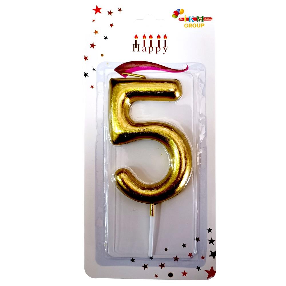 BÜYÜK BOY 5 RAKAM GOLD  MUM 13,5CM PK:24 KL:600