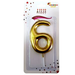 BÜYÜK BOY 6 RAKAM GOLD  MUM 13,5CM PK:24 KL:600