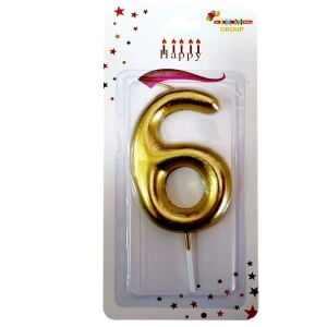 BÜYÜK BOY 6 RAKAM GOLD  MUM 13,5CM PK:24 KL:600