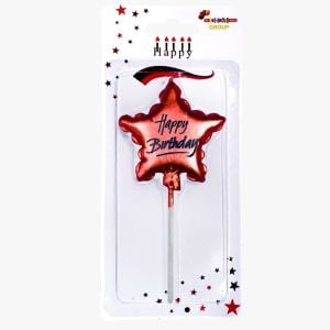 HAPPY BİRTHDAY YILDIZ KIRMIZI MUM PK:12 KL:480
