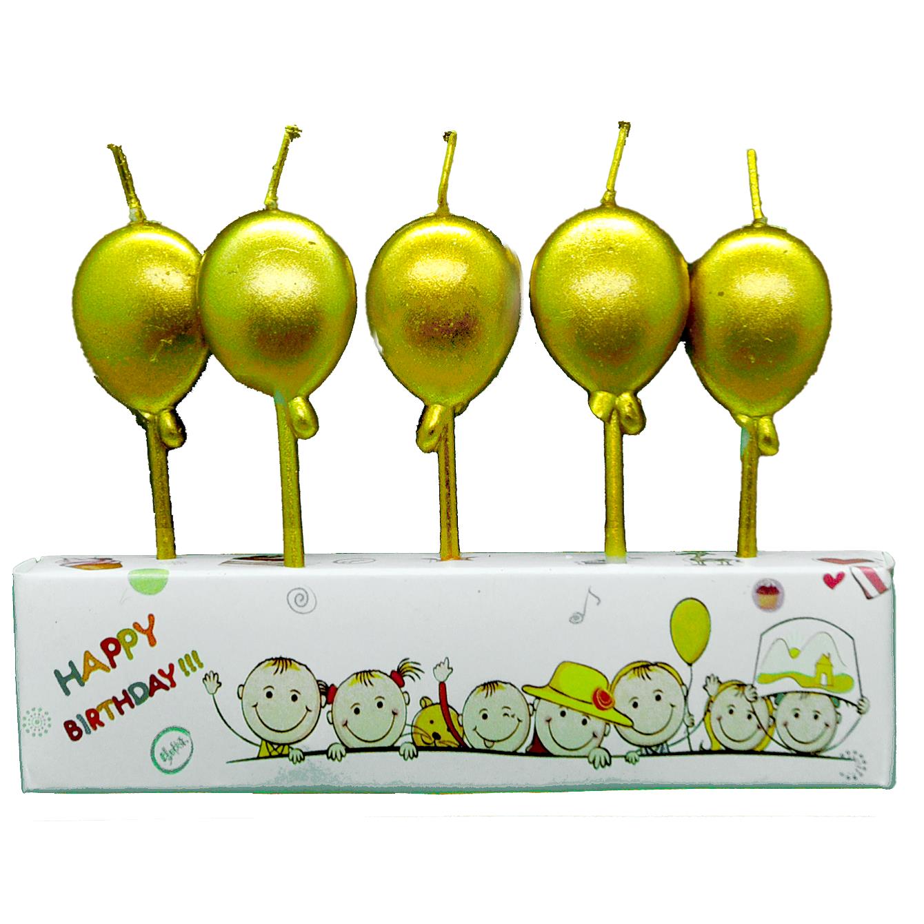 5Lİ CROM BALON GOLD MUM PK:12