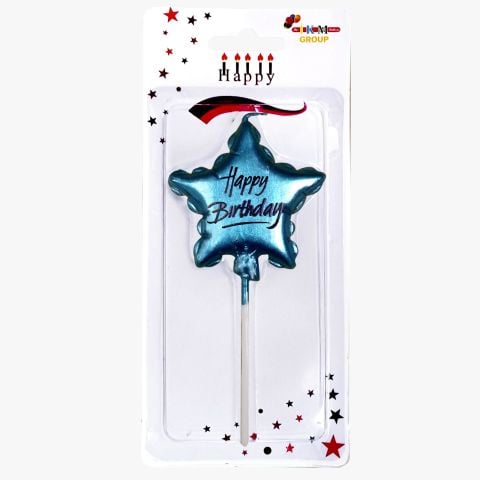 HAPPY BİRTHDAY YILDIZ MAVİ MUM PK:12 KL:480