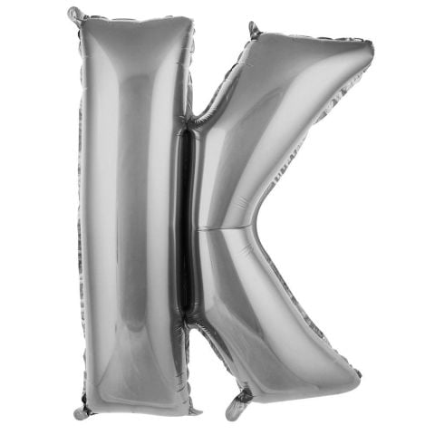 K- HARF 34 İNC GÜMÜŞ RENK BALON 76 CM