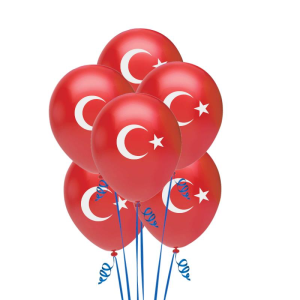 12 BANİ PASTEL BALON BASKILI AYYILDIZ 100 LÜ