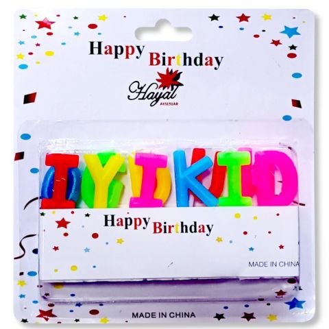 İYİKİ DOĞDUN RENKLİ MUM