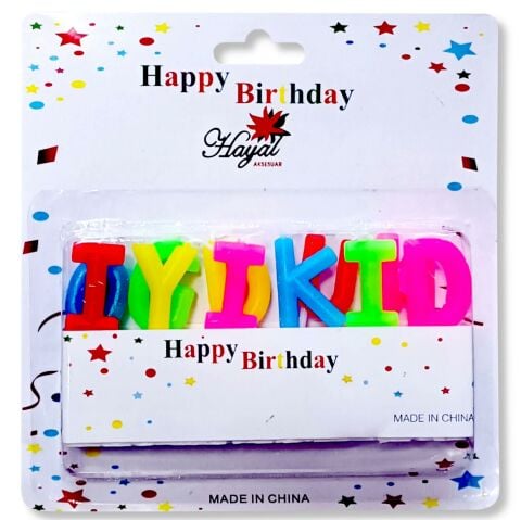 İYİKİ DOĞDUN RENKLİ MUM