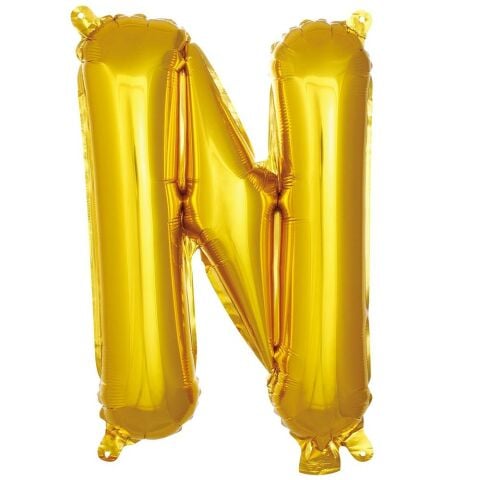 N- HARF 16 İNC GOLD RENK BALON 36 CM