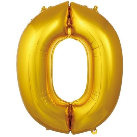 0- RAKAM 16 İNC GOLD RENK BALON 36 CM