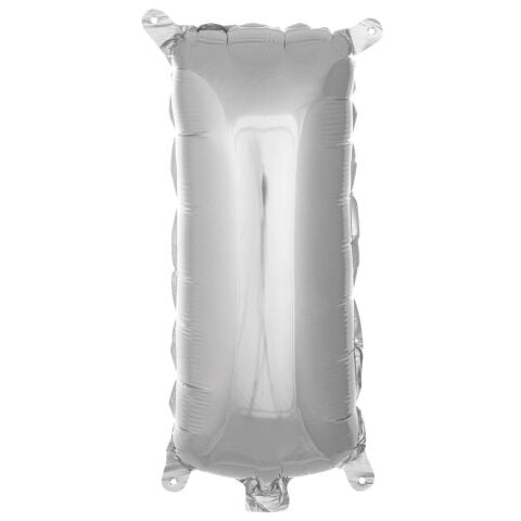 I- HARF 16 İNC GÜMÜŞ RENK BALON  36 CM