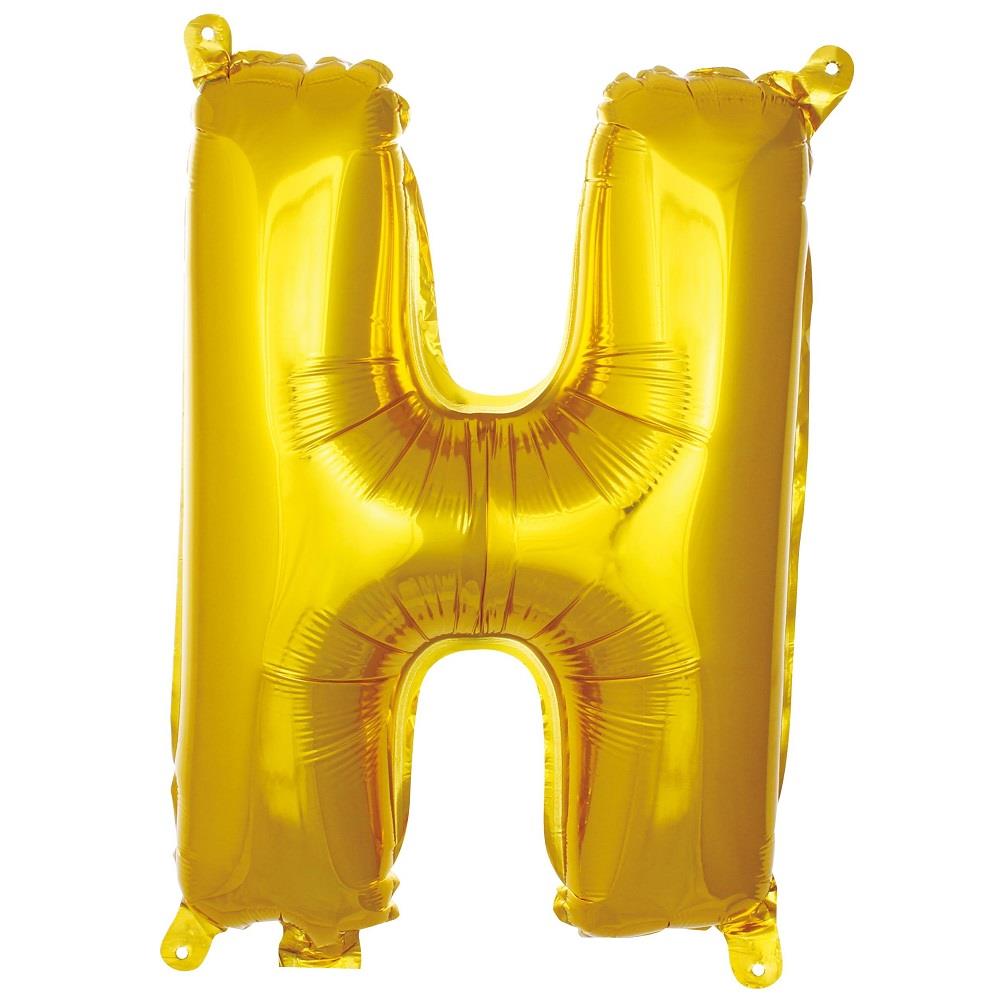 H- HARF 16 İNC GOLD RENK BALON 36 CM