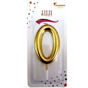 BÜYÜK BOY 0 RAKAM GOLD  MUM 13,5CM PK:24 KL:600
