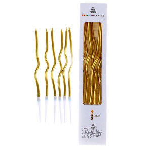 6 LI KIVRIMLI GOLD MUM 16CM