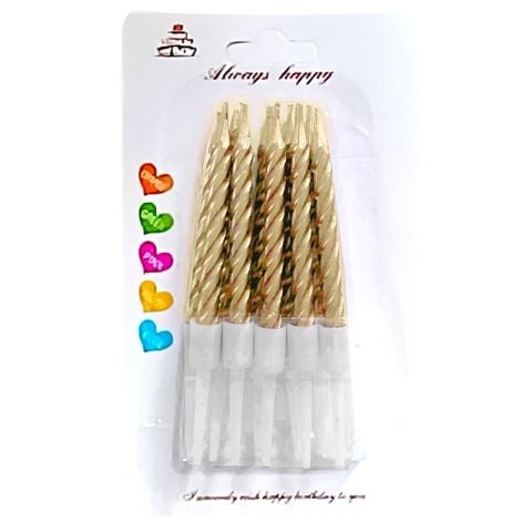 10 LU KÜÇÜK BURGULU GOLD MUM 7.5CM PK:50 KL:600