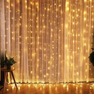 2MT*1MT USB GİRİŞLİ 8 FONKSİYONLU PERDE GÜN IŞIĞI 120 AMPUL LED
