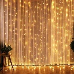2MT*1MT USB GİRİŞLİ 8 FONKSİYONLU PERDE GÜN IŞIĞI 120 AMPUL LED