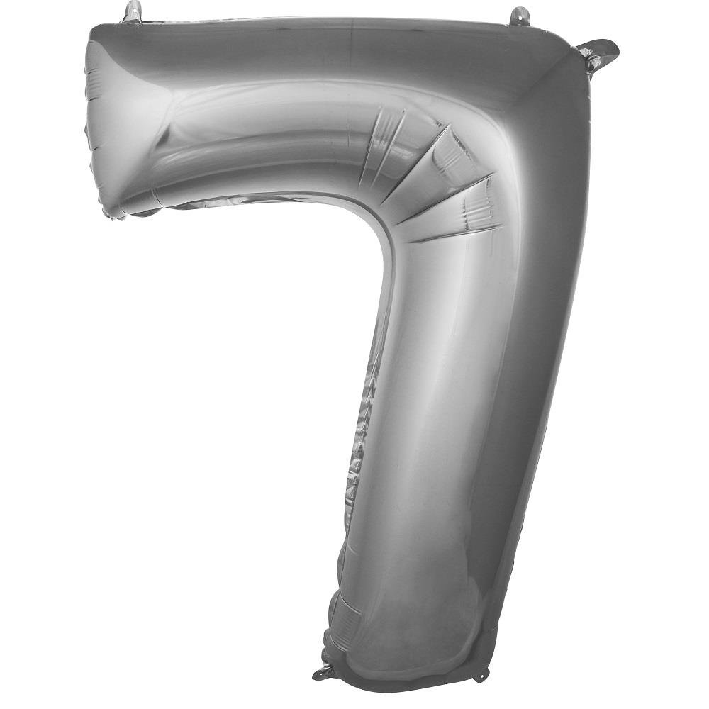 7- RAKAM 16 İNC GÜMÜŞ RENK BALON 36 CM