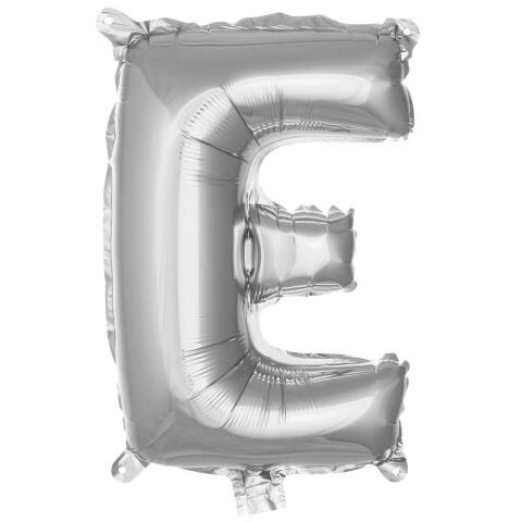 E- HARF 16 İNC GÜMÜŞ RENK BALON 36 CM