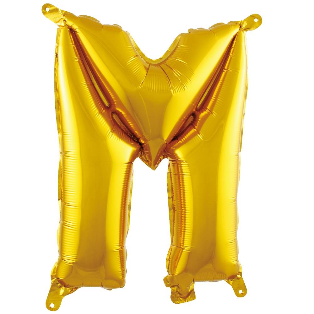 M- HARF 16 İNC GOLD RENK BALON 36 CM