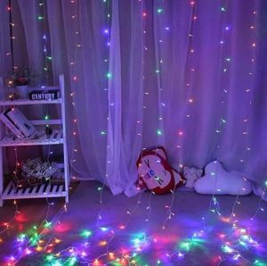 2M*2M 220V FİŞLİ 8 FONKSİYONLU RGB PERDE 200 AMPUL LED