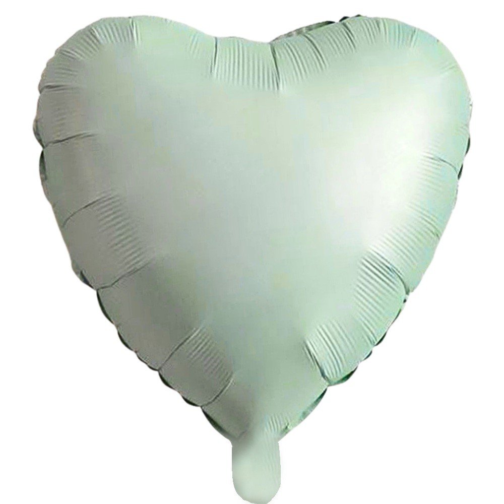 24 İNC KALP RETRO YEŞİL RENK FOLYO BALON