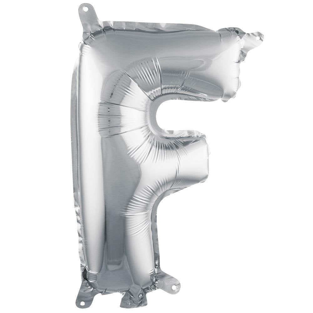 F- HARF 16 İNC GÜMÜŞ RENK BALON 36 CM