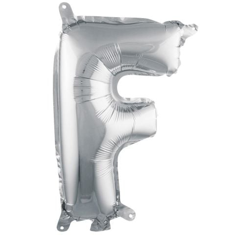 F- HARF 16 İNC GÜMÜŞ RENK BALON 36 CM