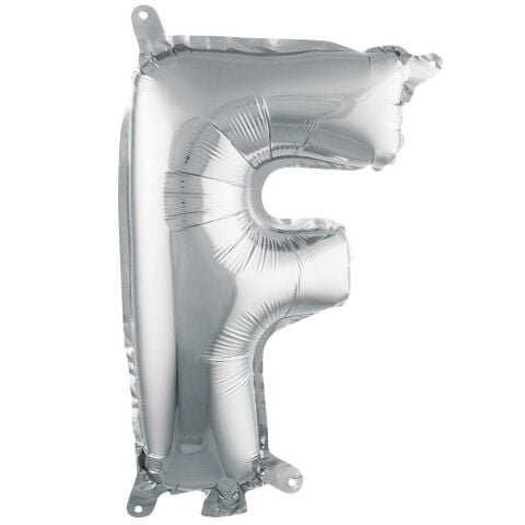 F- HARF 16 İNC GÜMÜŞ RENK BALON 36 CM